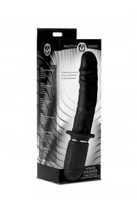 Thumbnail for XR Brands - Master Series - Power Pounder Vibrating and Thrusting Silicone Dildo - Black - Stag Shop