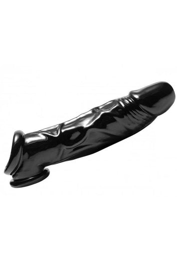 XR Brands - Master Series - Fuk Tool Penis Sheath and Ball Stretcher - Black - Stag Shop