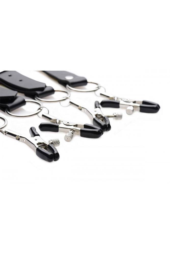 XR Brands - Master Series - Labia Spreader Straps with Clamps - Stag Shop