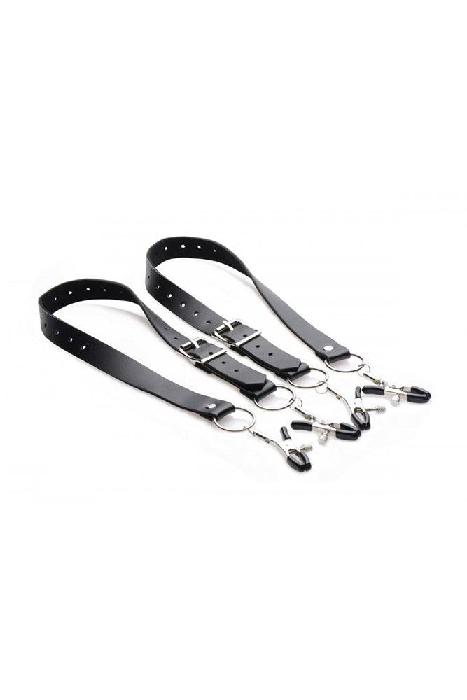 XR Brands - Master Series - Labia Spreader Straps with Clamps - Stag Shop