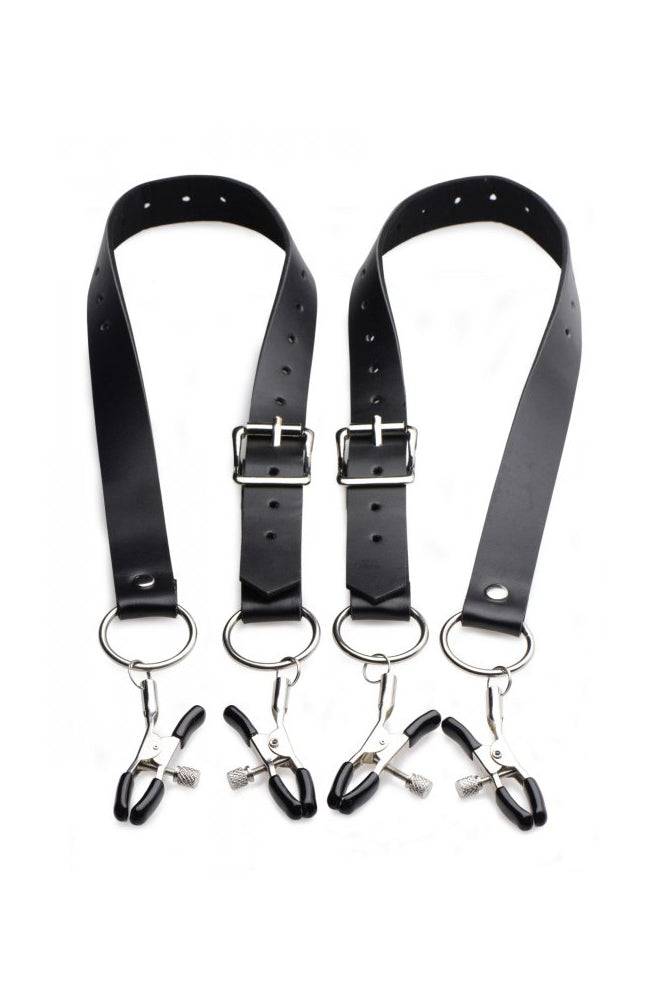 XR Brands - Master Series - Labia Spreader Straps with Clamps - Stag Shop