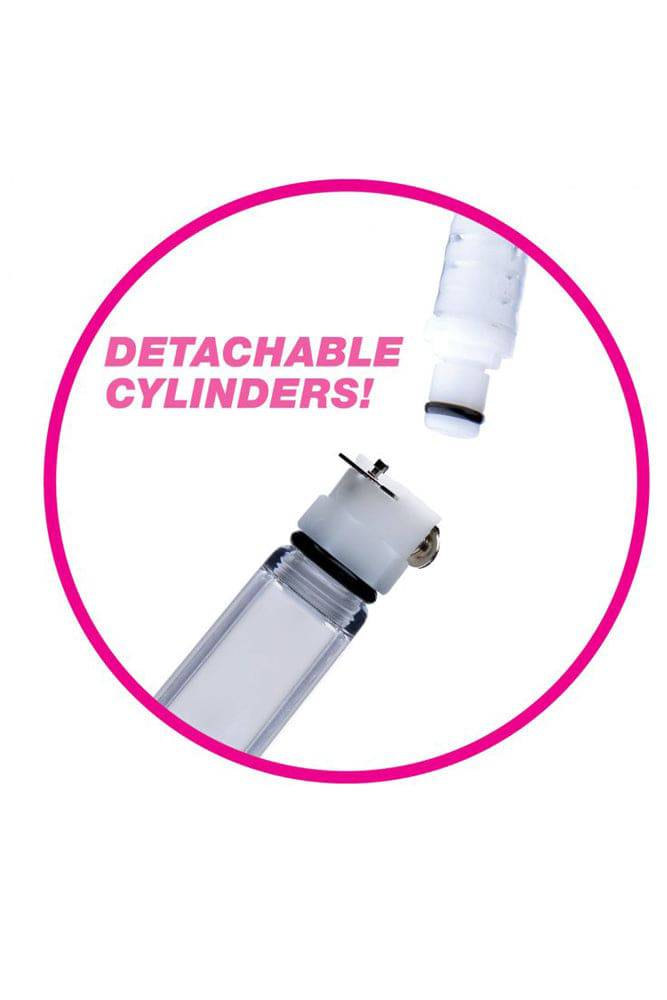 XR Brands - Size Matters - Nipple Pumping System with Detachable Cylinders - Stag Shop