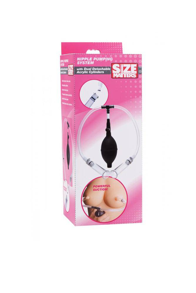 XR Brands - Size Matters - Nipple Pumping System with Detachable Cylinders - Stag Shop