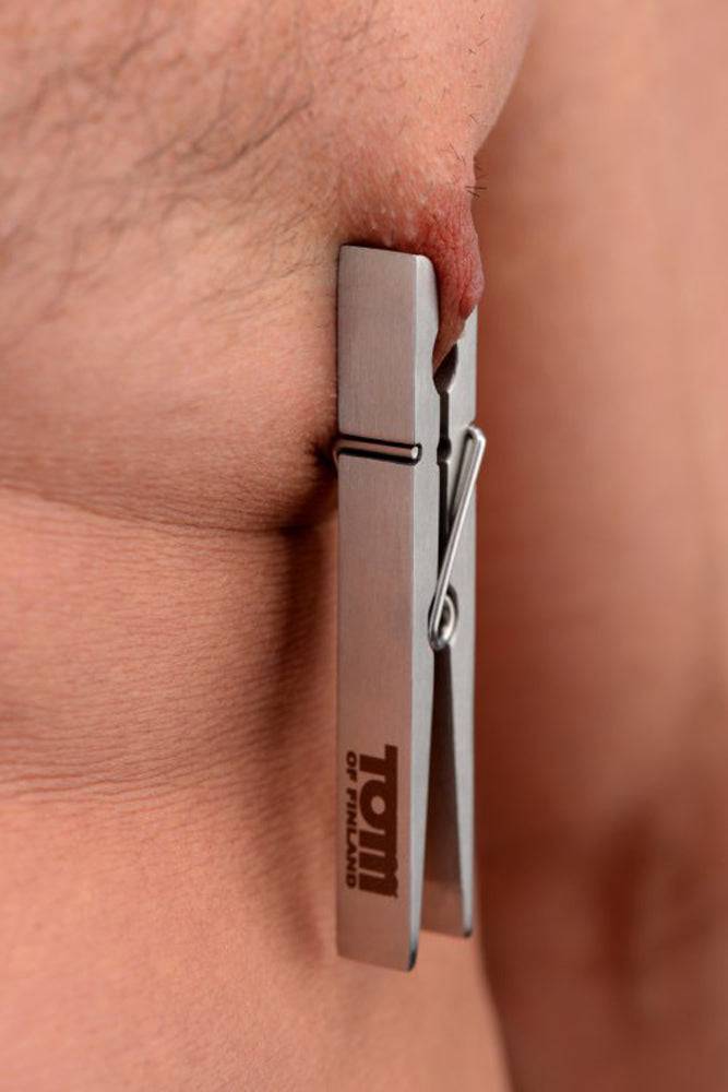 XR Brands - Tom of Finland - Bro's Pin - Stainless Steel Nipple Clamps - Stag Shop
