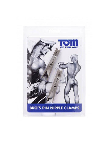 XR Brands - Tom of Finland - Bro's Pin - Stainless Steel Nipple Clamps - Stag Shop
