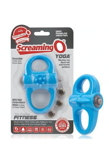 Screaming O - Yoga Vibrating Cock Ring - Blue - Stag Shop