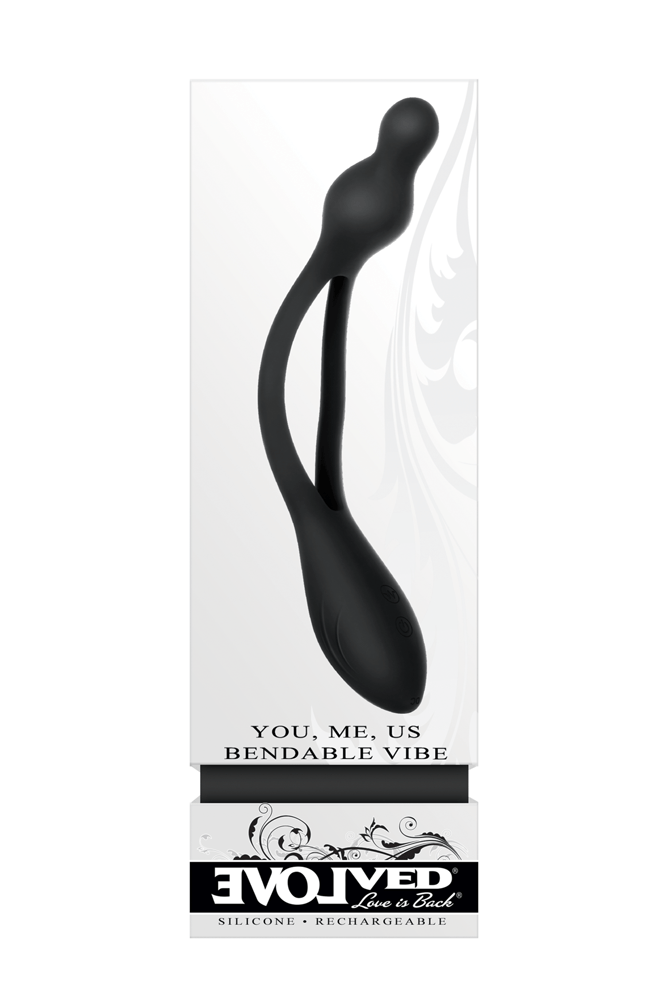 Evolved - You Me Us Bendable Vibrator - Black - Stag Shop