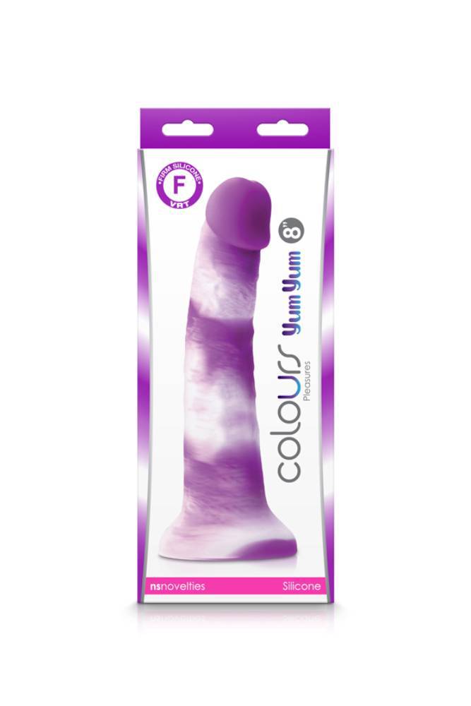 NS Novelties - Colours - 8 Inch Pleasures Yum Yum Dildo - Purple - Stag Shop