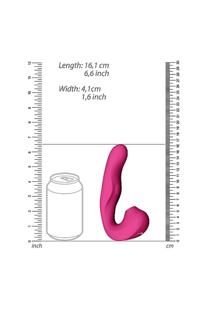 Shots Toys - VIVE - Zaki Air Wave, Pulse Wave & G-Spot Vibrator - Pink - Stag Shop