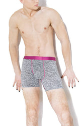 Coquette - Men's Boxer Brief - Grey/Purple - Stag Shop