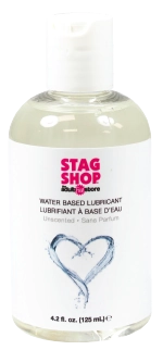 A bottle of stag shop brand lubricant