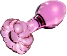 A purple thermoplastic rubber or jelly rubber type of dildo.